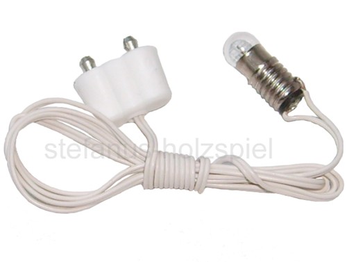 Fassung kabel stecker - e5,5, kabel+stecker